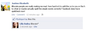 Facebook Spelling Mistake - Example
